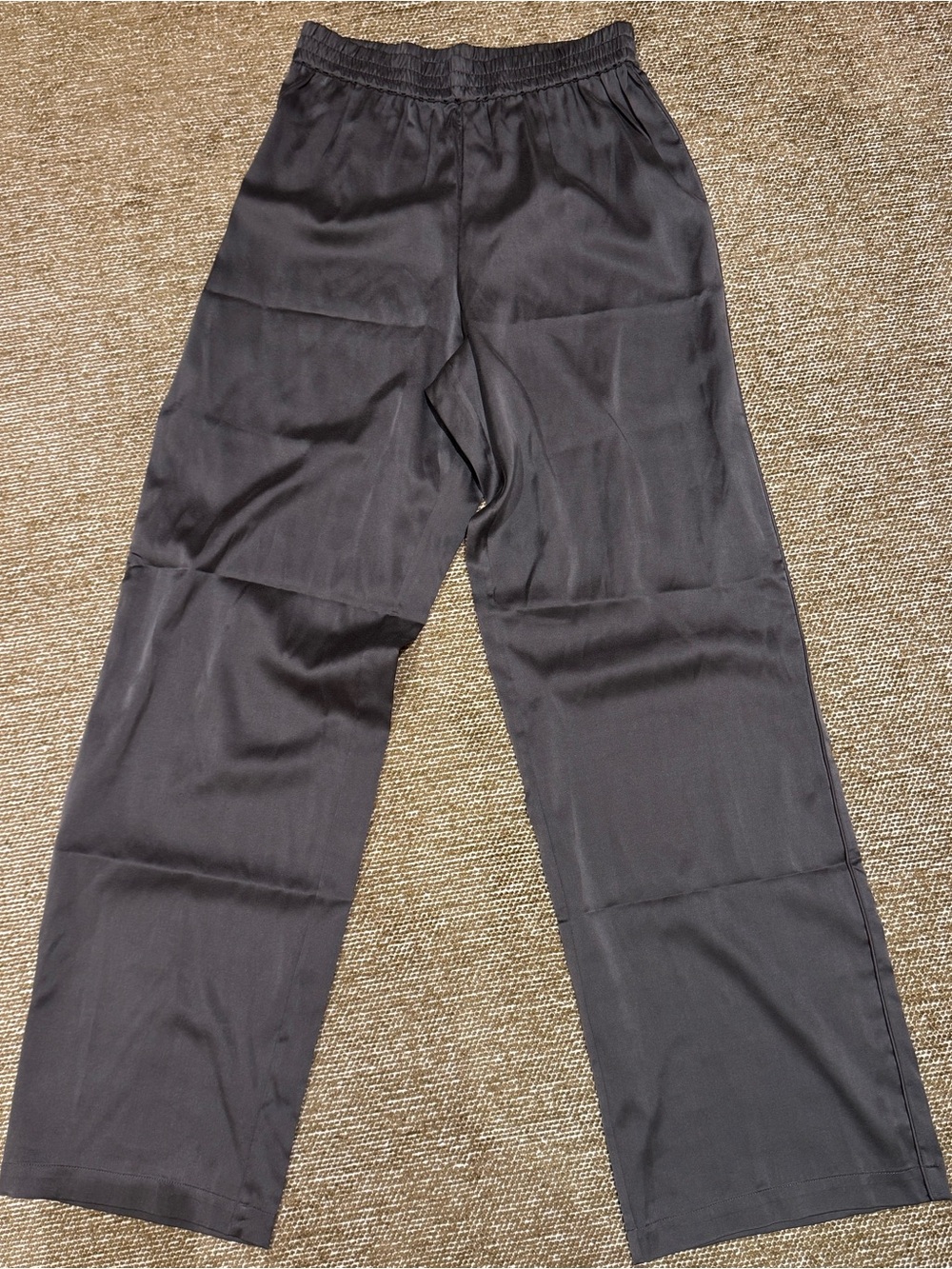 SKIMS Grey Satin Straight Leg Pants